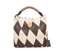 Le Pandorine Borsa a Spalla Grande Arlecchino Trapuntata Colore Ecru