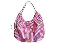 Le Pandorine Borsa a Spalla in Tessuto Multicolore a Righe