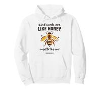 Le Parole gentili Sono Come Miele Christian Bee Proverbi 16:24 Felpa con Cappuccio