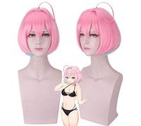 Le parrucche cosplay delle ragazze di Idolmaster Cenerentola Yumemi Riamu Parrucca in stile bobo corto Parrucca sintetica termoresistente + cappuccio parrucca PL-165