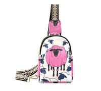 Le pecore rosa alla moda sono borse uniche del corpo di divertimento per la borsa impermeabile del corpo per gli uomini per il viaggio