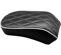 Le Pera Bare Bones Pillion Pad - Cucitura A Diamante Bianca Moto Stradale