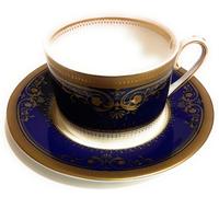 LE PERLE ART. 6641011 TAZZA THE CON PIATTINO MINUETTO BLU