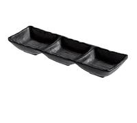 Leone - T8204 - Vassoietto a tre scomparti - 27 x 9 x 3,5 cm - melamina - nero - Leone - 96757 - Conf. da 1 Pz. - T8204