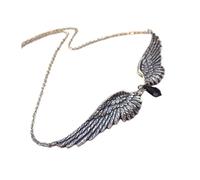 Le perle nere delle ali e delle piume del pendente della collana(Style 1)