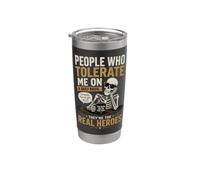 Le persone che mi tollerano quotidianamente sono veri eroi Bicchiere termico in acciaio inox doppia parete
