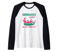 Le Persone Dovrebbero Smettere di aspettarsi Normale da Me Divertente Fenicottero Maglia con Maniche Raglan