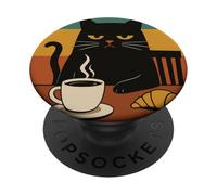 Le persone mattutine sono il peggior umore del caffè sarcastico del gatto PopSockets PopGrip Adesivo