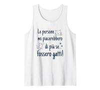 Le Persone Mi piacerebbero di più se fossero Gatti! Canotta