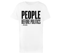 Le Persone Prima della Politica T-Shirt da Bambino in Cotone Bianca