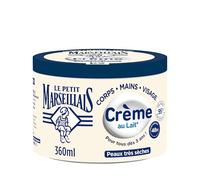 Le Petit Marseillais | Crema idratante multiuso Latte (barattolo da 360 ml) - Crema corpo, mani e viso per pelli molto secche - Cura idratante 48 ore con 95% di ingredienti di origine naturale