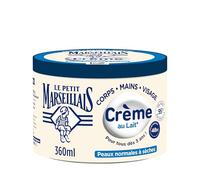 Le Petit Marseillais Crema idratante multiuso Latte (barattolo da 360 ml) - Crema corpo, mani e viso per pelli normali a secche - Cura idratante 48 ore con 95% di ingredienti di origine naturale