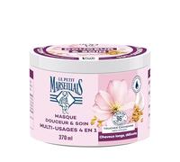 Le Petit Marseillais - Maschera Morbidezza e Cura Multiuso 4 in 1 Latte di Mandorla e Lino Bio (Pot da 370 Ml) - Maschera per capelli senza silicone - Cura per capelli lunghi e delicati