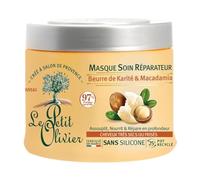 LE PETIT OLIVIER - Maschera Cura Riparatore - Karité & Macadamia - Ammorpidisce, nutre e ripara in profondità - Capelli secchi o ricci - Senza silicone - Made in France - 330 ml