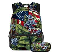 Le piante con bandiera americana si preparano al successo con il nostro set di 2 zaini per bambini, perfetto per ragazzi, ragazze, adolescenti, dotato di uno zaino di grande capacità e un astuccio,