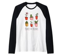 Le Piante Sono Amici Meme per Il Giardinaggio delle Piante in Vaso del Giardiniere Maglia con Maniche Raglan