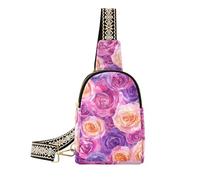 Le piccole borse a tracolla impermeabili della pesca delle rose disegnate a mano alla moda le piccole borse per le donne per il pacchetto di giorno