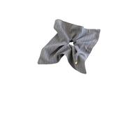 le piccole pinzette, Arco for cravatta for capelli a righe con sciarpa quadrata in tessuto multicolore(Light gray)
