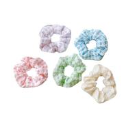 le piccole pinzette, Elastici for capelli da donna 5 pezzi Seersucker Intestino Legami Dei Capelli Coda Di Cavallo Tessuto Plaid