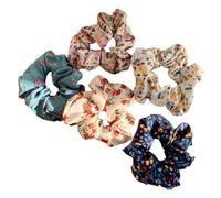 le piccole pinzette, Elastici for capelli in raso 5 pezzi Fiore spezzato Anelli for for