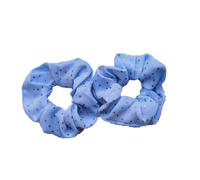 le piccole pinzette, Elastici for capelli in tessuto Porta coda di cavallo Puntini dorati Multicolor 2/5 pezzi for donna e(Blue 2pcs)