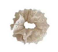 le piccole pinzette, Elastici in pizzo in tessuto Supporti for coda di cavallo 2 pezzi Multicolor for donna(White)