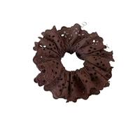 le piccole pinzette, Elastici in pizzo in tessuto Supporti for coda di cavallo 2 pezzi Multicolor for donna(Dark brown)
