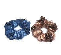 le piccole pinzette, Supporti for coda di cavallo for capelli spessi 2 pezzi. Cravatta for con fiore cristallo dell'intestino, rosso scuro
