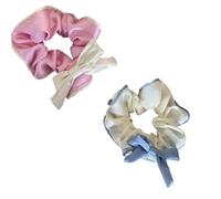 le piccole pinzette, Tessuto antiscivolo. Fasce for capelli con anello intestinale 2 pezzi fiocco Coda di cavallo bassa for balletto da donna