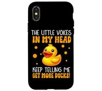 Le piccole voci nella mia testa che mi dicono di avere più anatre Custodia per iPhone X/XS
