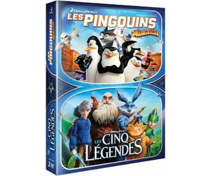 Le Pinguini Di Madagascar + Le Cinque Leggende Cofanetto DVD Nuova