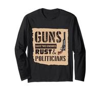 Le Pistole Hanno Due Nemici: Rust e Politicians Statement Design Maglia a Manica