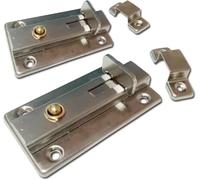 le porte, Automatic Spring Door Bolt Latch Stainless Steel Bathroom Lock For Wooden Doors 4in 3in(4in)