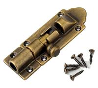 le porte, Gold And Antique Copper Barrel Bolt Latch For Doors Windows Cabinets 3 Sizes With Mounting Screws(Antique Copper,2cm)