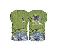 Le Preghiere Forti Texas per Il Dio in Texas benedica la Maglietta Texa per Donne (Green XXL)