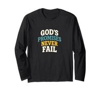 Le promesse di Dio Non falliscono mai | Inspirational Christian Quote Maglia a Manica