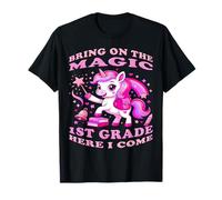 Le Ragazze di Prima elementare Sono magiche - Rainbow Unicorn Vibes Maglietta