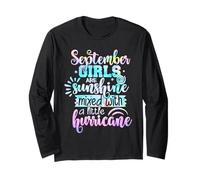 Le Ragazze di Settembre Sono Sole Mista a Un Piccolo uragano Maglia a Manica