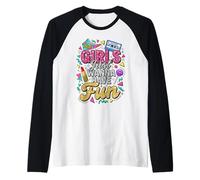 Le Ragazze retrò vogliono Solo divertirsi alla Moda Maglia con Maniche Raglan
