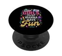 Le ragazze retrò vogliono solo divertirsi alla moda PopSockets PopGrip Adesivo