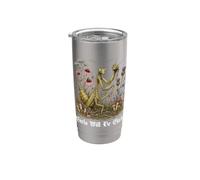 Le ragazze saranno ragazze che pregano Mantide Botanical Bug Humor Bicchiere termico in acciaio inox doppia parete