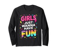 Le Ragazze vogliono Solo divertirsi 80s Tipografia Maglia a Manica