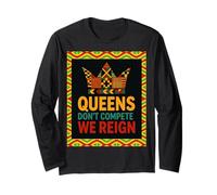 Le Regine Non competono We Reign Kente Crown African Pride Maglia a Manica