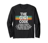 Le Regole Divertenti del codice Gigi per Nipoti e Nana Love Maglia a Manica