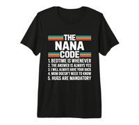 Le Regole Divertenti del codice Nana per Nipoti e Nana Love Maglietta Premium