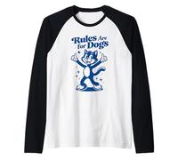 Le regole divertenti per gli amanti dei gatti sono per i cani Gatto carino arrabbiato Maglia con Maniche Raglan