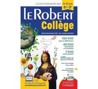 Le Robert collège: Avec 1 carte numérique