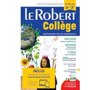Le Robert collège: Avec 1 carte numérique