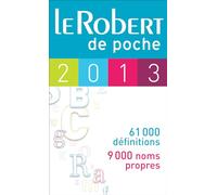 Le Robert De Poche Dictionnaire 2013