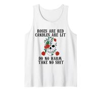 Le Rose Sono Candele Rosse Illuminate Non danneggiano e Non richiedono Meme Sh-T Canotta